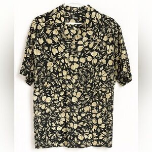 The Kooples Paris Black Floral Camp Shirt – Size Medium (Unisex) – NWT